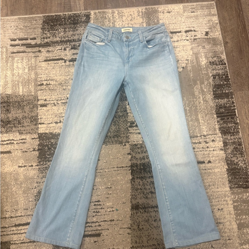 L'AGENCE Sneeki Low Rise Straight Leg Jeans - Bayview Wash - Size 27